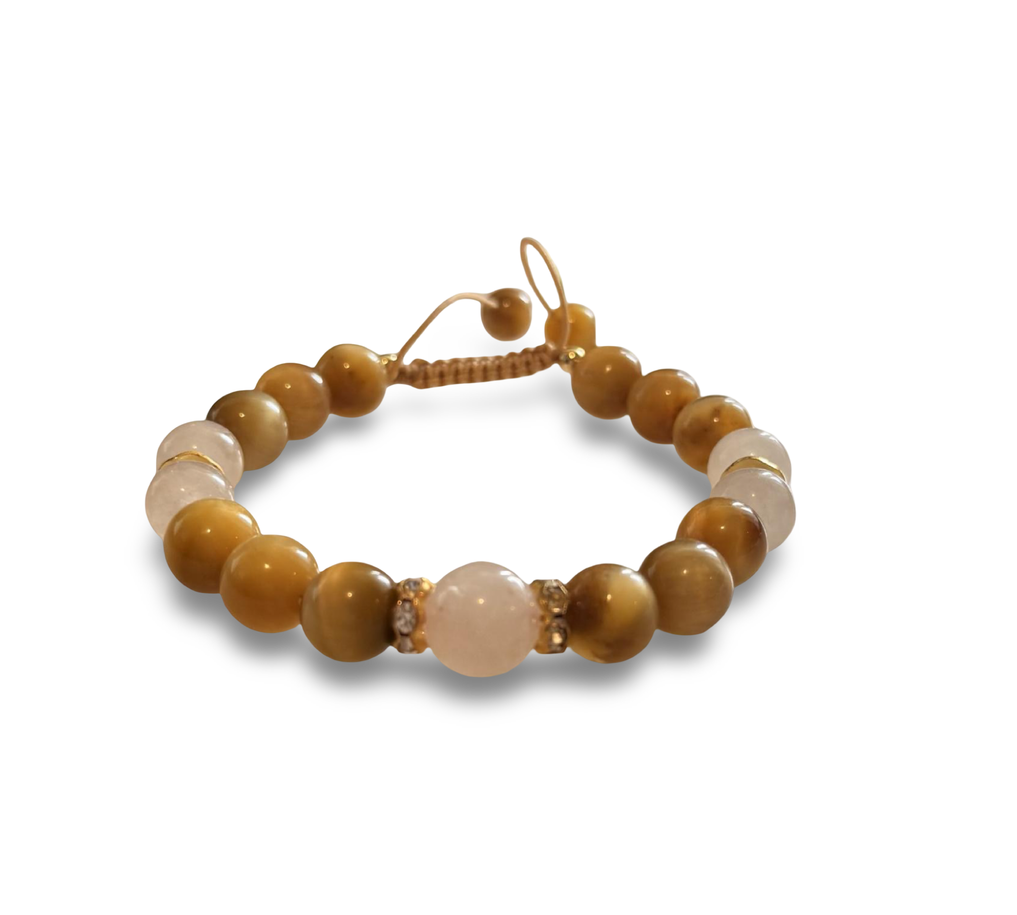 Rose Quartz & Golden Tiger’s Eye A pairing that supports both love and confidence.