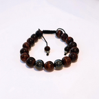 Executive Focus Bracelet  Red Tiger’s Eye & Hematite – 12mm Adjustable Bracelet