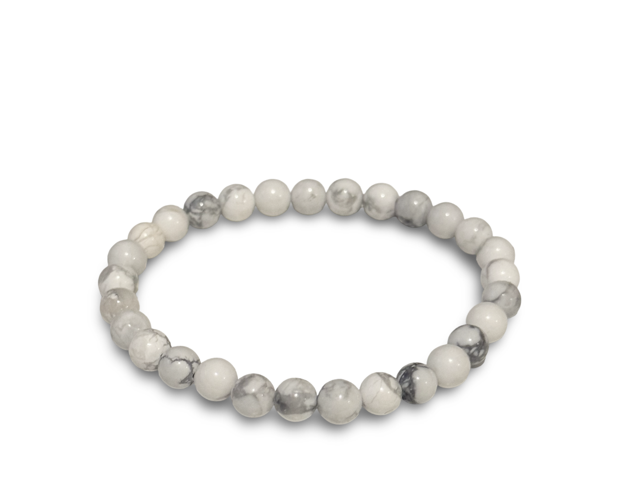 White Howlite Stackable Bracelet 6mm