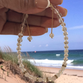 Calm Heart Anklet - Clear Quartz & Rose Quartz 6mm