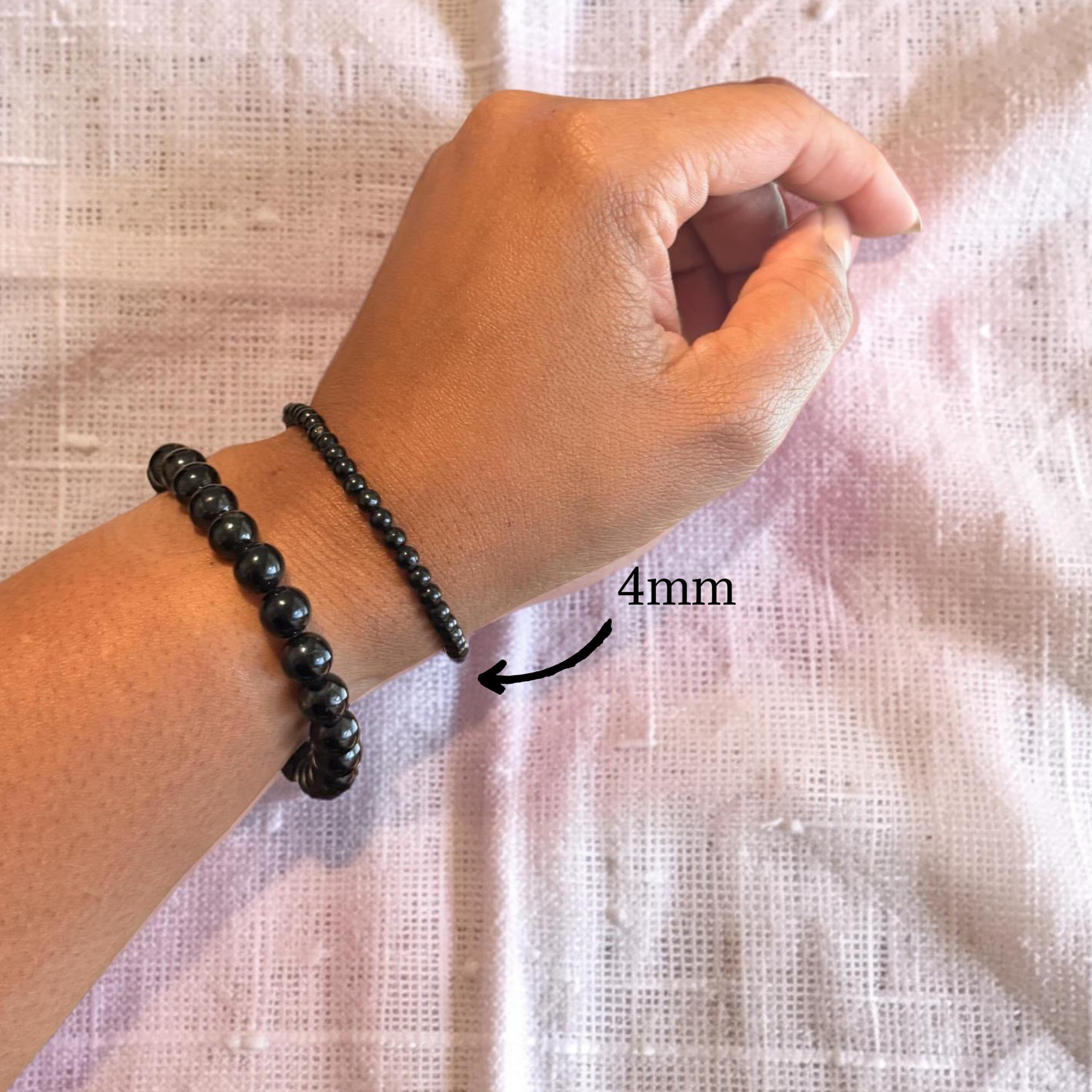 Black Tourmaline Stackable Bracelet 4mm