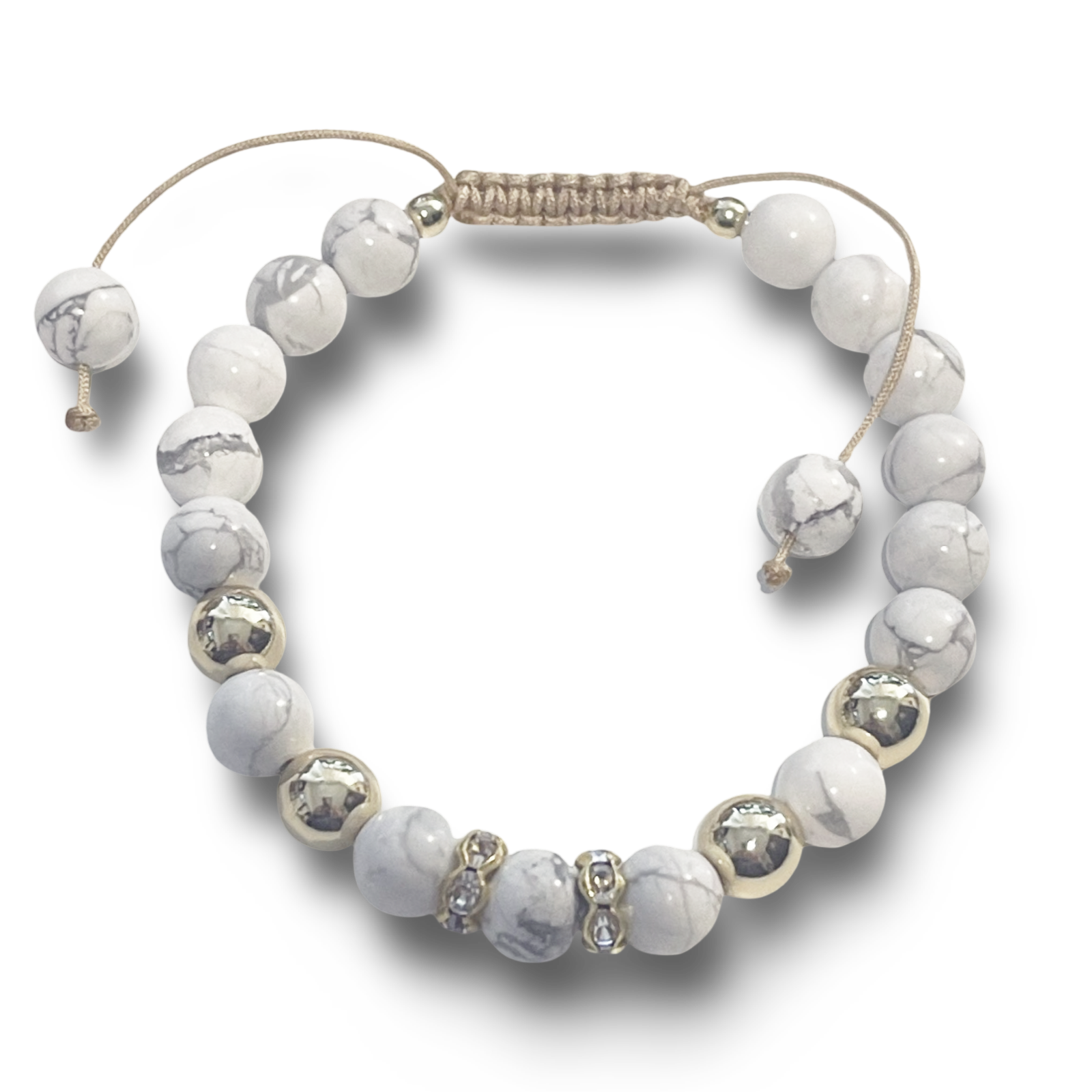 White Howlite Bracelet Calm & Clear - 8mm