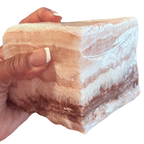 Pink Banded Calcite Statement Stone – Ground & Restore