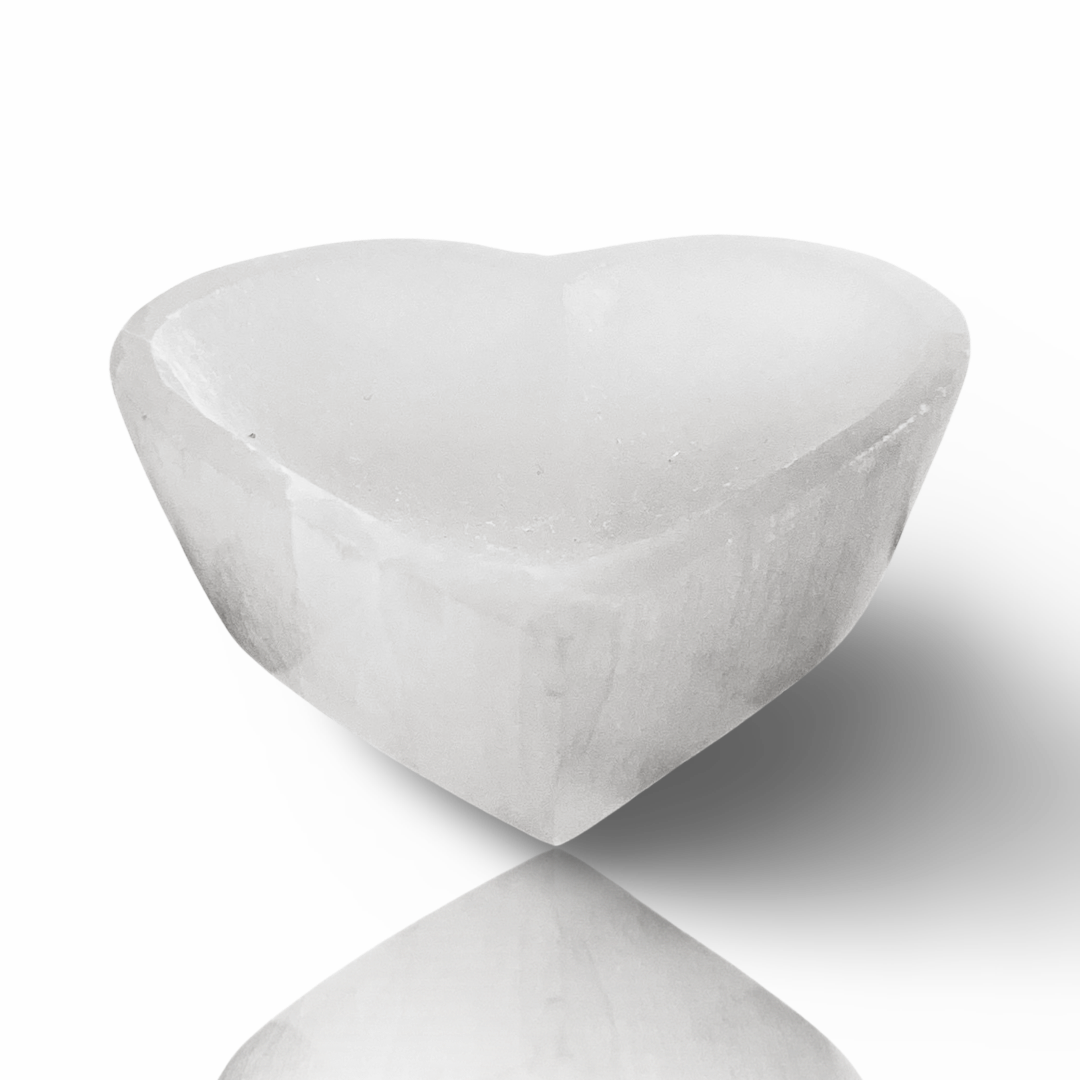 Heart Selenite Bowl - 4 inch Medium