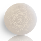 4" Om Selenite Reflection Plate