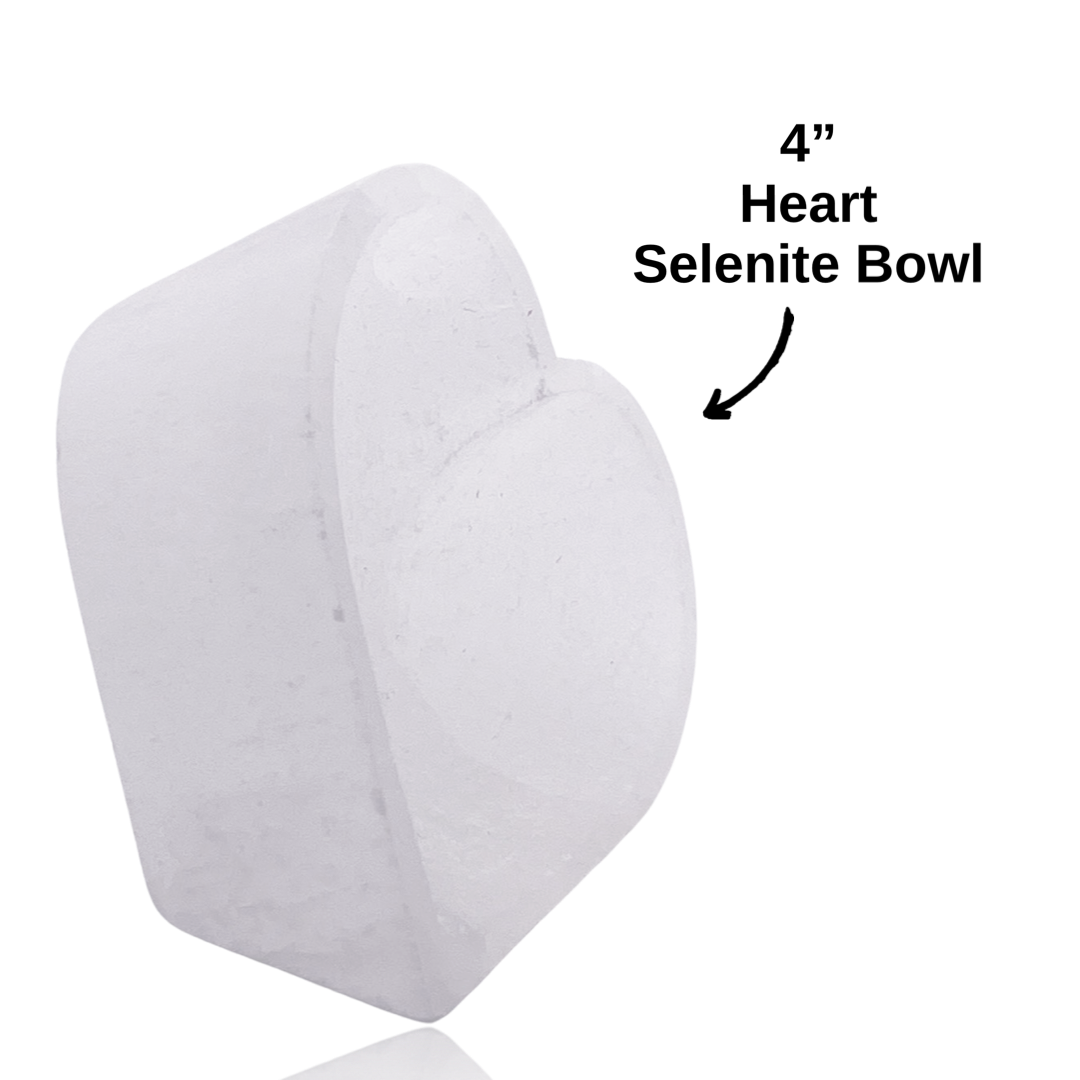 Heart Selenite Bowl - 4 inch Medium