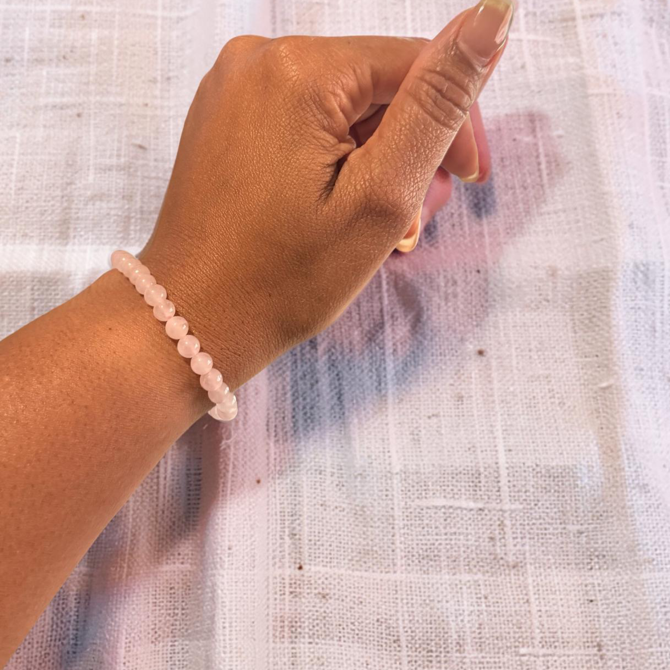 Rose Quartz Stackable Bracelet 6mm