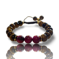 Tiger's Eye & Pink Tiger's Eye Bracelet Confidence & Protection - 10mm