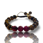 Tiger's Eye & Pink Tiger's Eye Bracelet Confidence & Protection - 10mm