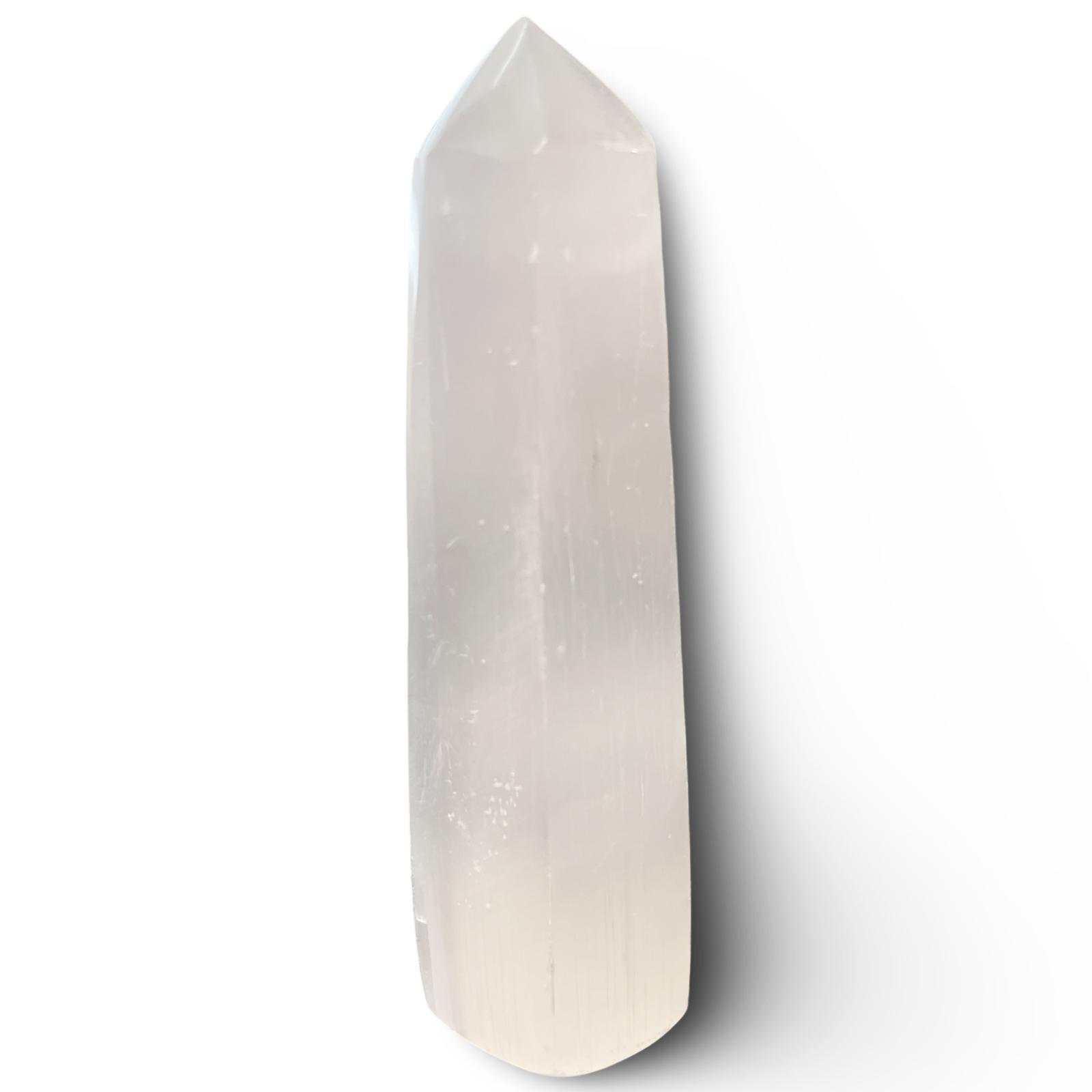Selenite Prism Pointed Tower