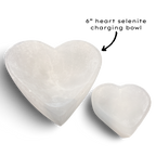 Heart Shaped Selenite Bowl - 6 Inch