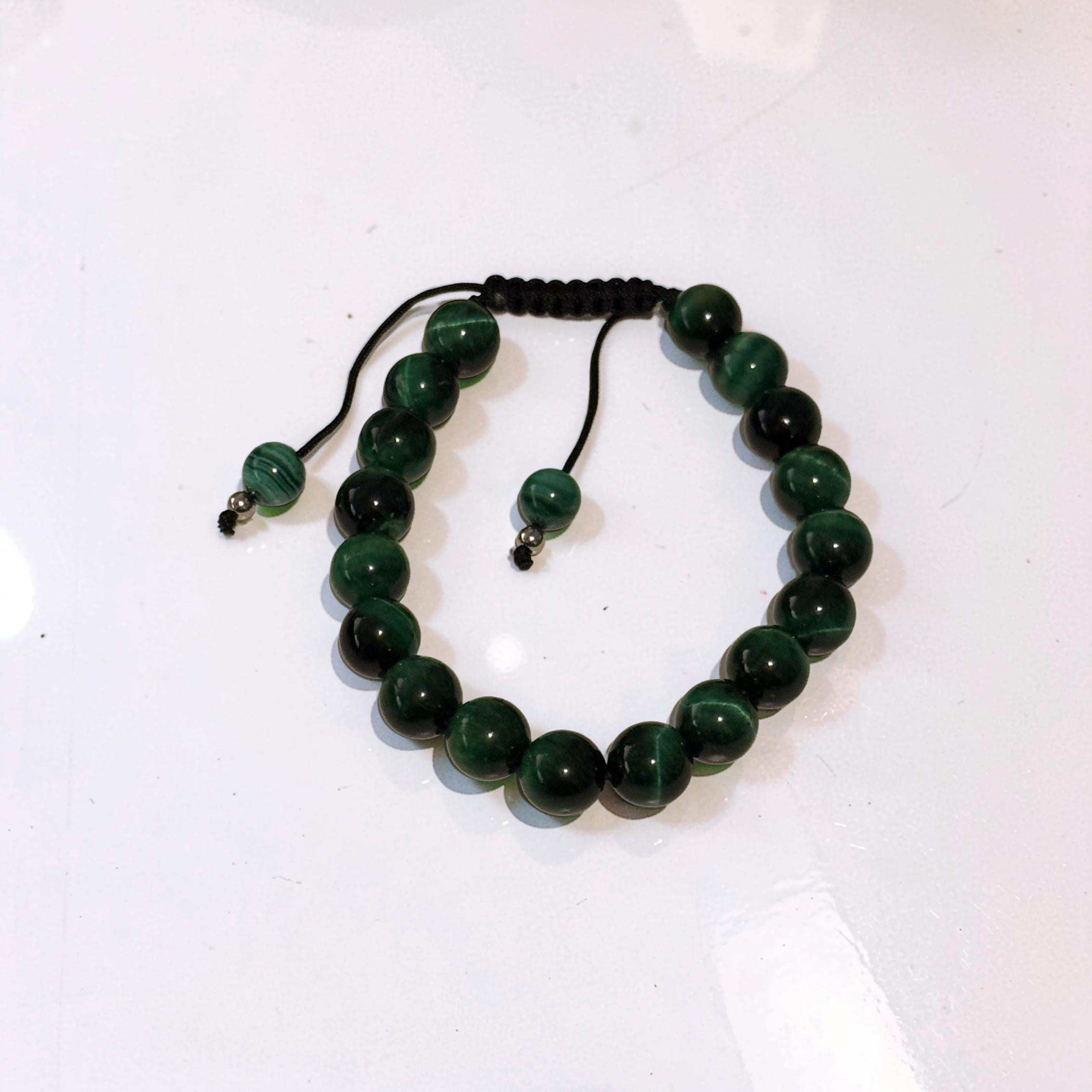 Growth Mindset Malachite Bracelet Adjustable 10mm