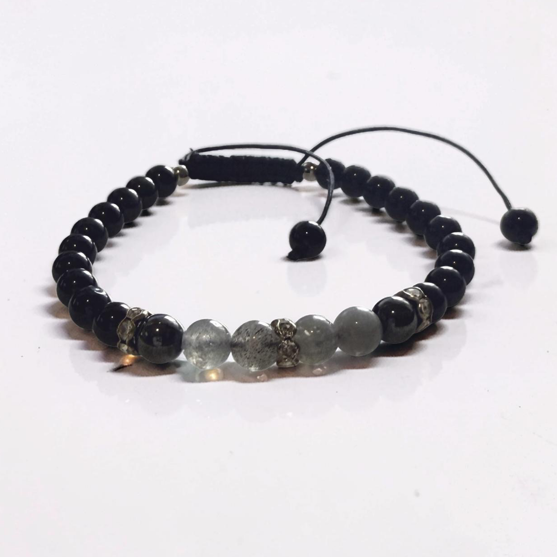 Grounded & Guided Bracelet - Black Tourmaline, Labradorite, and Hematite 6mm