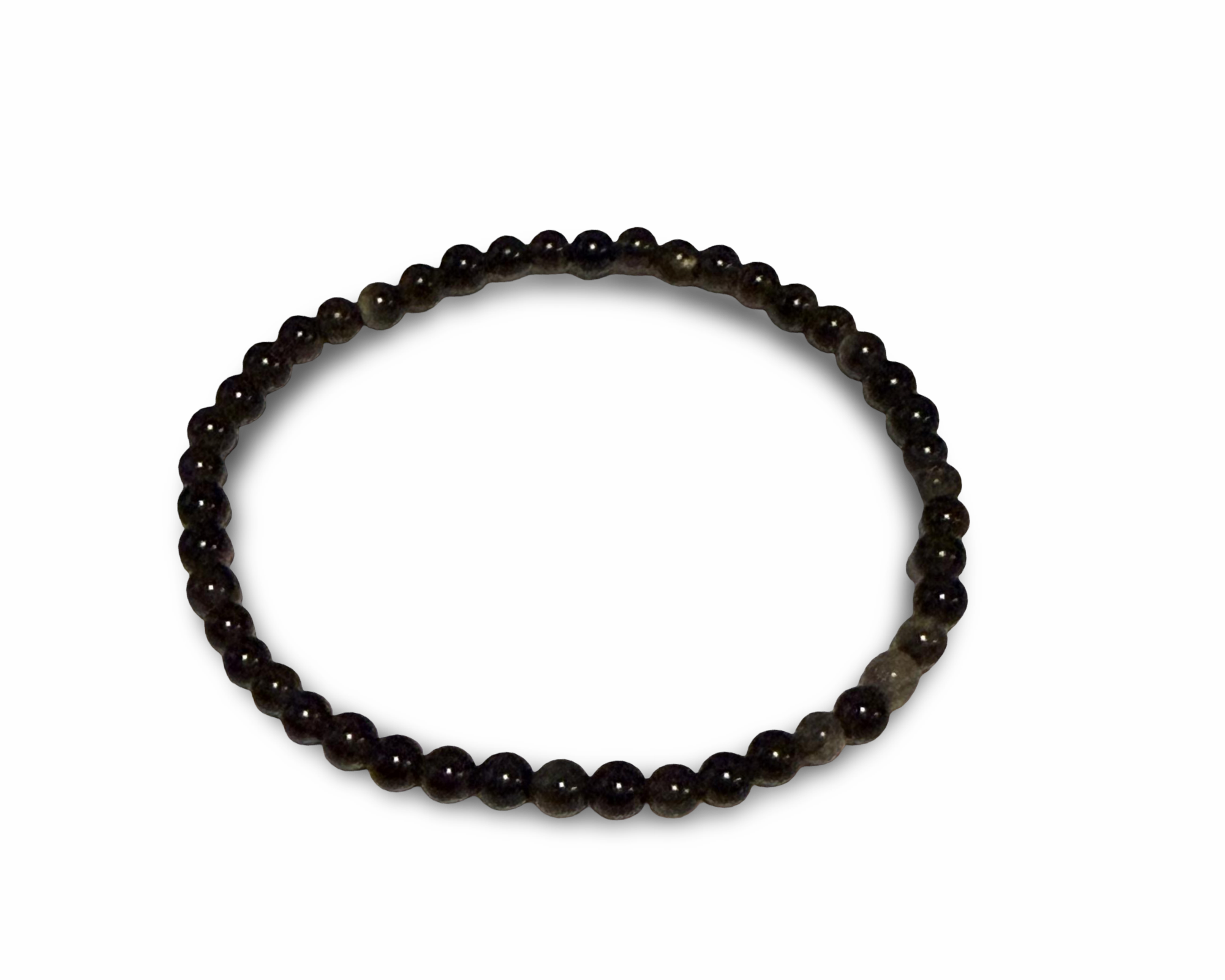 Black Obsidian Stackable Bracelet 4mm