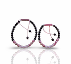 Rose Quartz, Rhodonite, and Black Obsidian Bracelet & Anklet Set  Protected Heart 6mm