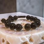 Men’s Black Obsidian Protection Bracelet  12mm