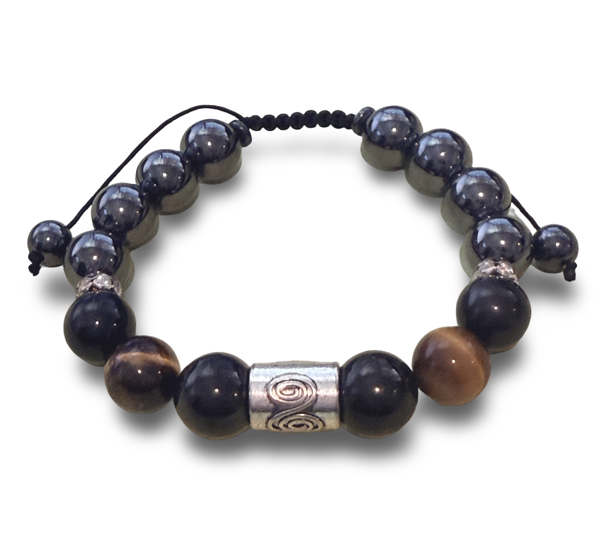 Ultimate Protection Bracelet  Shungite, Tiger’s Eye, Hematite & Black Obsidian 12mm/14mm