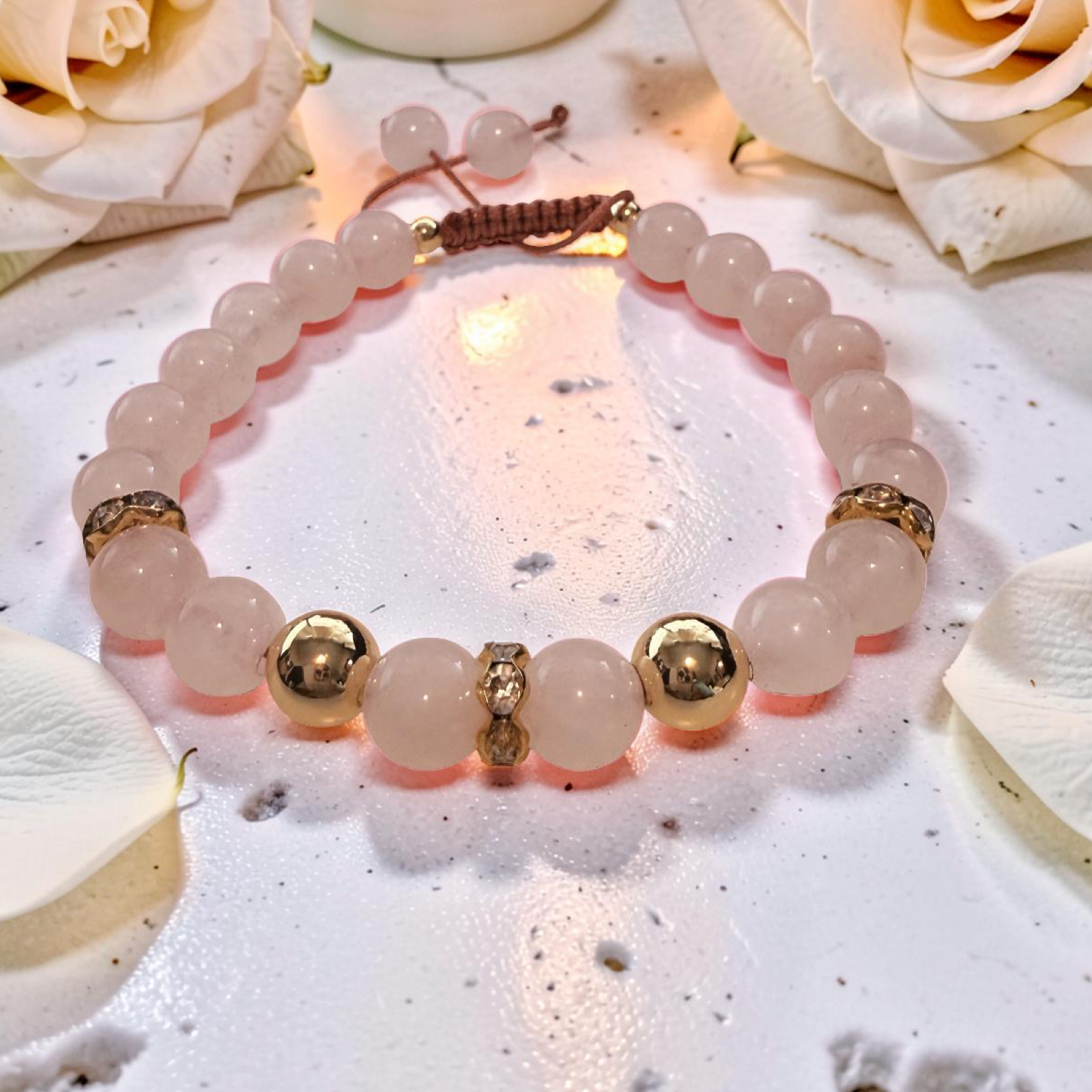 💗 Rose Quartz Love & Self-Worth Bracelet 8mm
