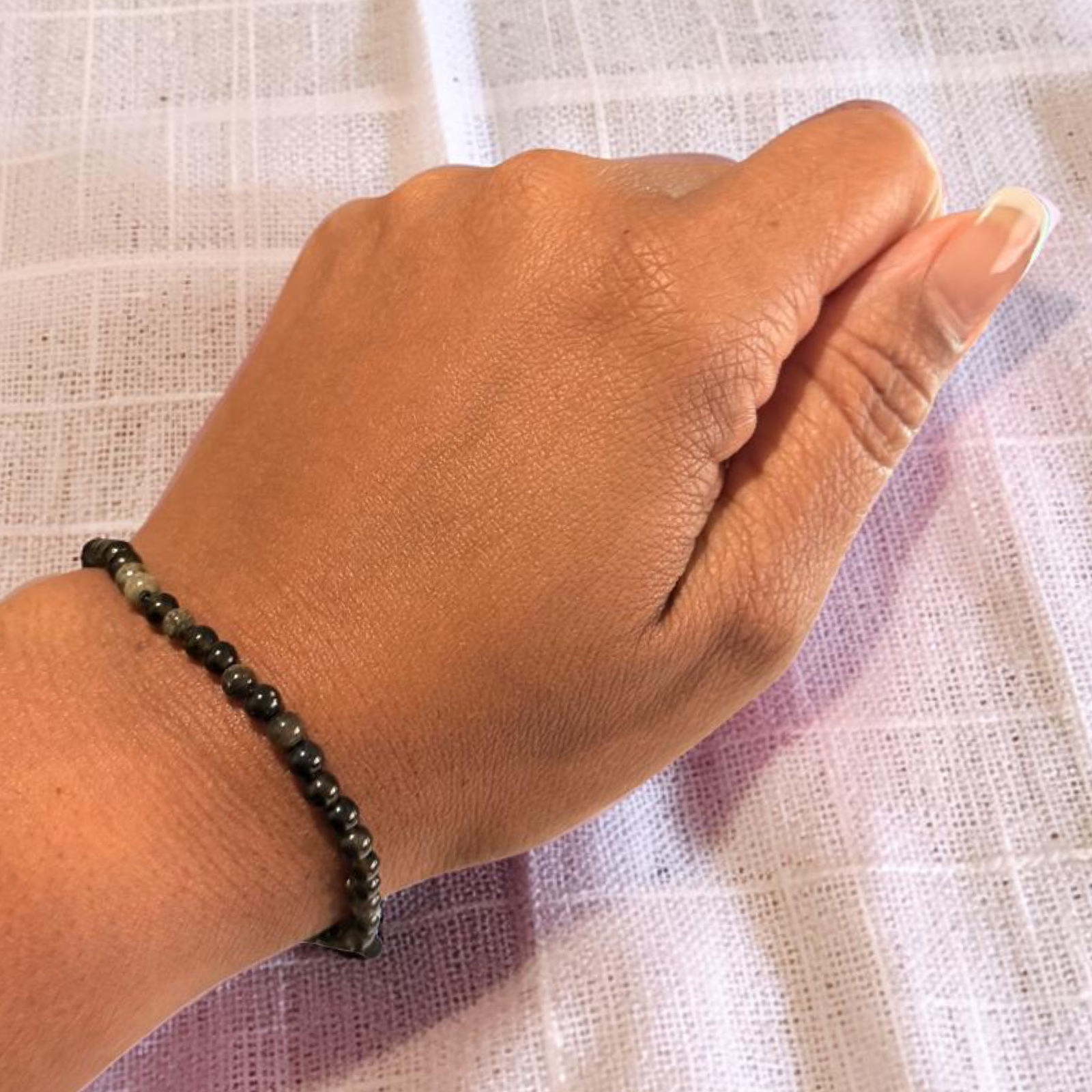 Black Obsidian Stackable Bracelet 4mm