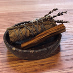 Natural Soapstone Smudge & Incense Bowl