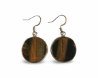 Tiger’s Eye Circle Drop Earrings
