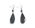 Polished Hematite Teardrop Earrings