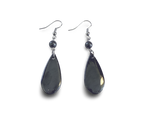 Polished Hematite Teardrop Earrings