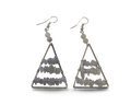Labradorite Chip Triangle Earrings