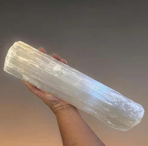 Raw Selenite Log - Jumbo 14"