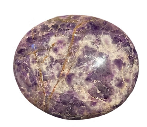 Chevron Amethyst Palm Stone~ Spiritual Growth & Protection