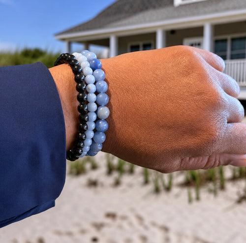 Angelite Stackable Bracelet  6mm