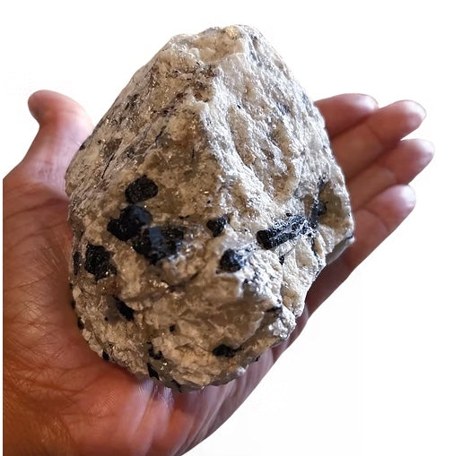 PEGMATITE (Igneous Rock w Black Tourmaline) Protection & Grounding 2pc Stone Set