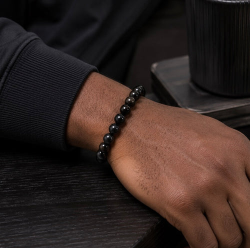 Black Obsidian Protection Bracelet - 10mm Unisex