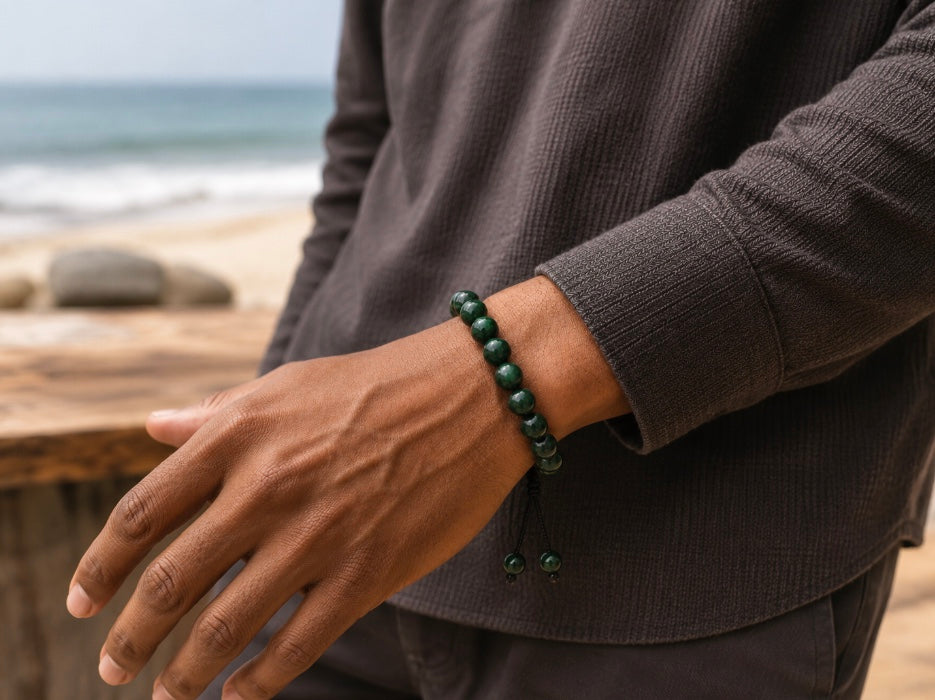Growth Mindset Malachite Bracelet Adjustable 10mm
