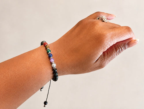 7 Chakra Adjustable Bracelet  6mm